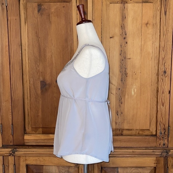 Ecote Urban Outfitters 💯 Silk grey Sleeveless Blouse Sz XS - Picture 6 of 16